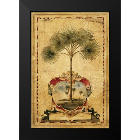 Sunrise Palm Black Modern Wood Framed Art Print by Jardine, Liz