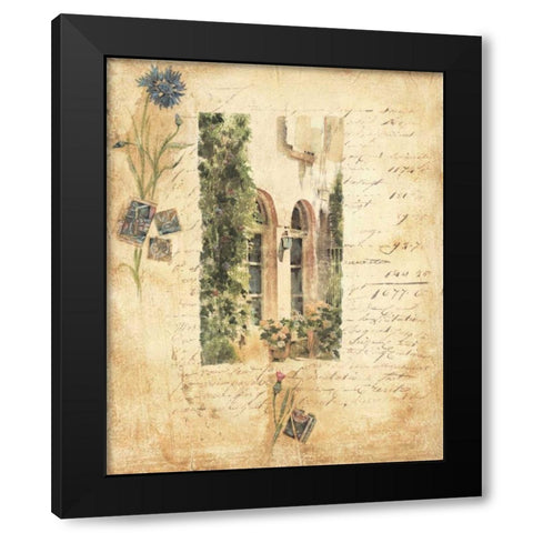 Country Wildflowers I Black Modern Wood Framed Art Print with Double Matting by Jardine, Liz