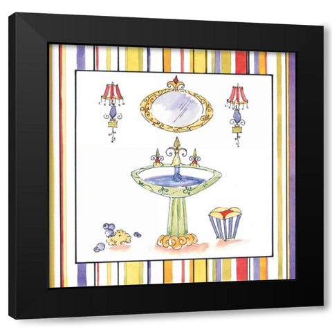 Striped Bath IV Black Modern Wood Framed Art Print by Jardine, Liz