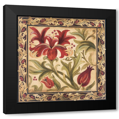 Floral Daydream I Black Modern Wood Framed Art Print with Double Matting by Jardine, Liz