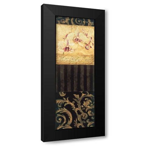 Orchid Brocade II Black Modern Wood Framed Art Print by Jardine, Liz