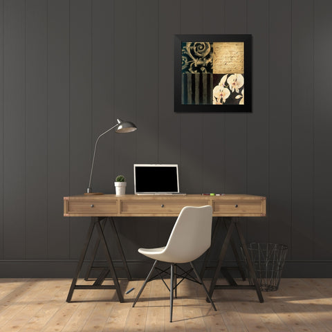 Orchid Sketch II Black Modern Wood Framed Art Print by Jardine, Liz