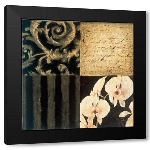 Orchid Sketch II Black Modern Wood Framed Art Print by Jardine, Liz