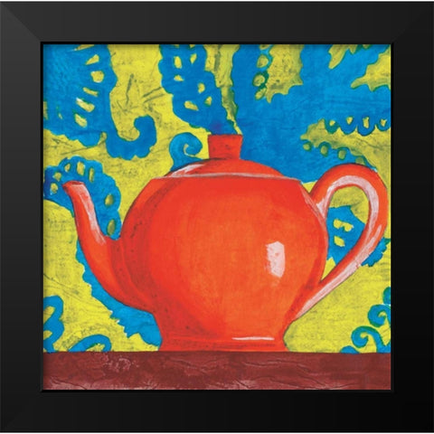 Tempest in a Teapot II Black Modern Wood Framed Art Print by Jardine, Liz