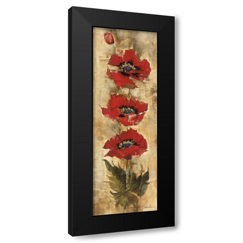Strand of Poppies I Black Modern Wood Framed Art Print by Jardine, Liz