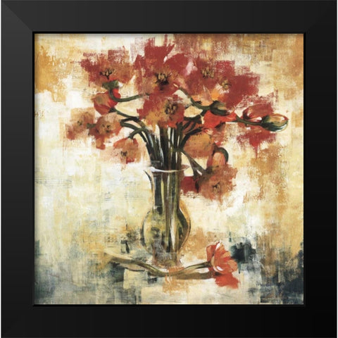 Symphony of Poppies Black Modern Wood Framed Art Print by Jardine, Liz