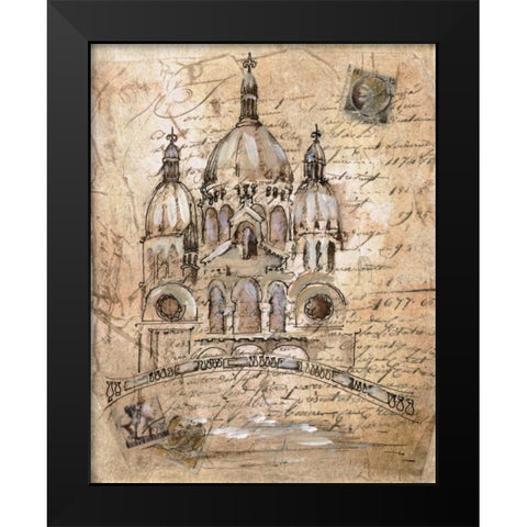 Sacre-Coeur Black Modern Wood Framed Art Print by Jardine, Liz