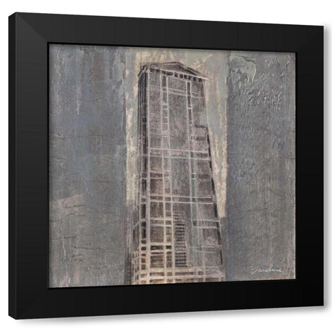 Chicago II Black Modern Wood Framed Art Print with Double Matting by Jardine, Liz