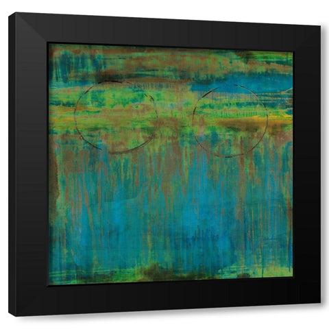 Lime Slice II Black Modern Wood Framed Art Print with Double Matting by Jardine, Liz