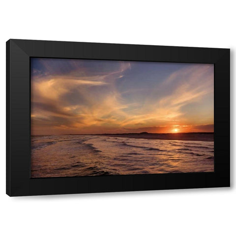 Corpus Christi Sunset Black Modern Wood Framed Art Print by Jones, Mike