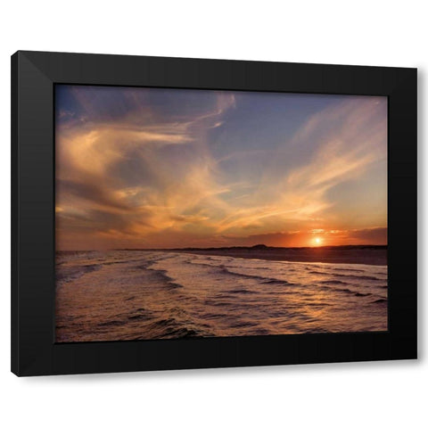 Corpus Christi Sunset Black Modern Wood Framed Art Print by Jones, Mike