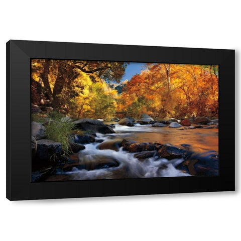 River of Gold Black Modern Wood Framed Art Print by Jones, Mike