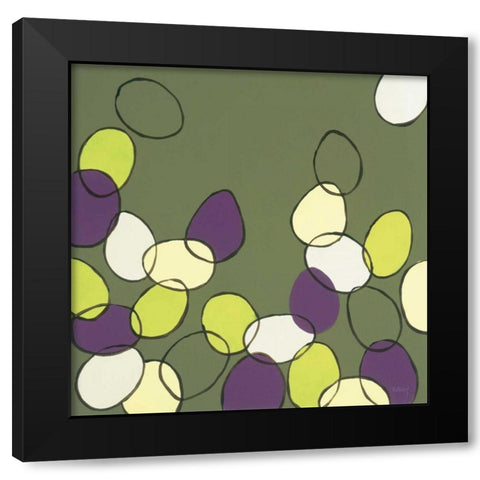 Bubbles Black Modern Wood Framed Art Print with Double Matting by Kelly, Clair