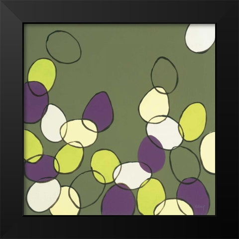 Bubbles Black Modern Wood Framed Art Print by Kelly, Clair