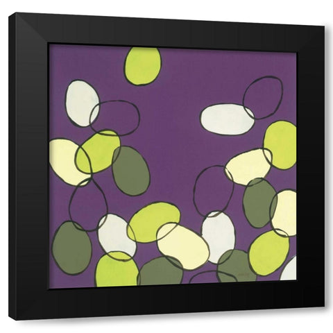 Bubbles Black Modern Wood Framed Art Print by Kelly, Clair