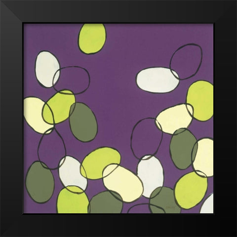 Bubbles Black Modern Wood Framed Art Print by Kelly, Clair