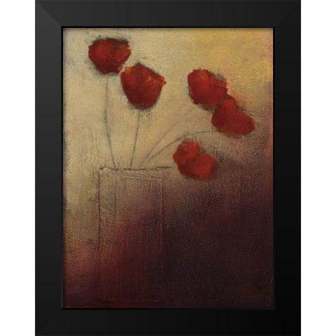 Flowers From Me Black Modern Wood Framed Art Print by Kaiser, Jutta