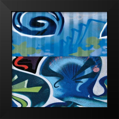 Street Flow II Black Modern Wood Framed Art Print by Katsikis, Nicola