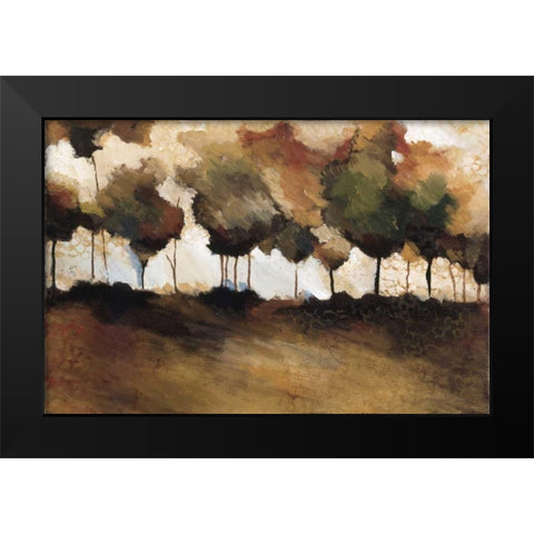 Frost Winter Black Modern Wood Framed Art Print by Kammar, Zipi