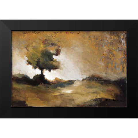 Tree in Fall Black Modern Wood Framed Art Print by Kammar, Zipi