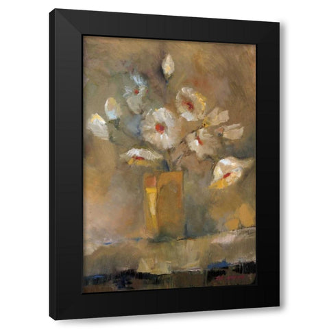 Flowers in Spring Black Modern Wood Framed Art Print with Double Matting by Kammar, Zipi