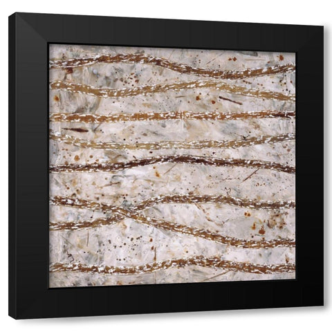 Stick Figures Black Modern Wood Framed Art Print with Double Matting by Lawrence, Isabel