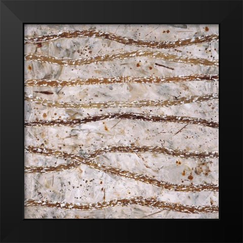 Stick Figures Black Modern Wood Framed Art Print by Lawrence, Isabel