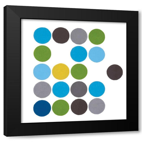 Oddball Black Modern Wood Framed Art Print with Double Matting by Lawrence, Isabel