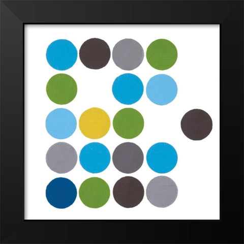 Oddball Black Modern Wood Framed Art Print by Lawrence, Isabel