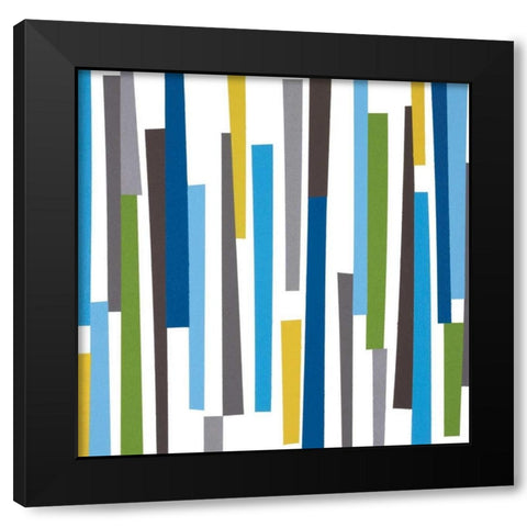 Pick-up Sticks Black Modern Wood Framed Art Print by Lawrence, Isabel