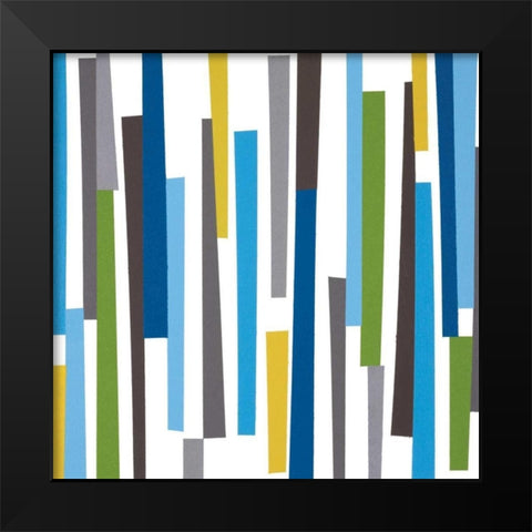 Pick-up Sticks Black Modern Wood Framed Art Print by Lawrence, Isabel