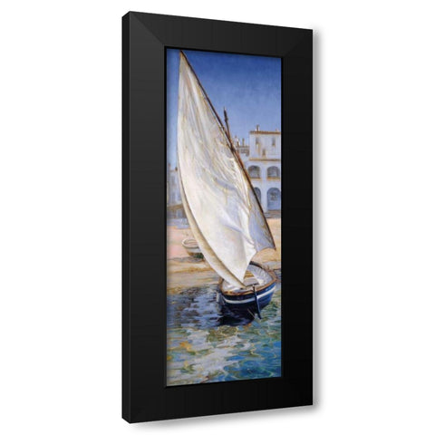 East Wind Black Modern Wood Framed Art Print by Laporta, Jaume