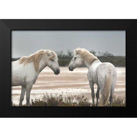 Friendship Black Modern Wood Framed Art Print by Llovet, Jorge