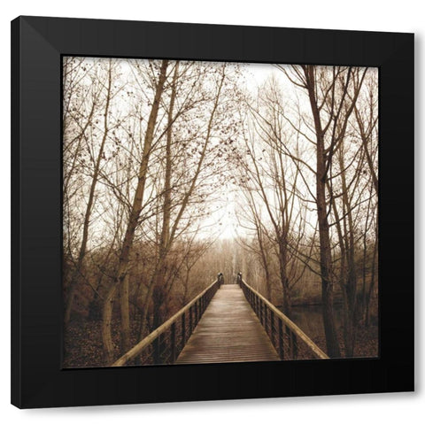 Right Here Black Modern Wood Framed Art Print by Llovet, Jorge