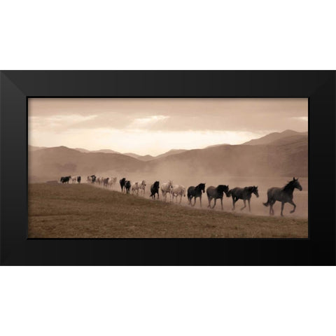 Moving Forward Black Modern Wood Framed Art Print by Llovet, Jorge