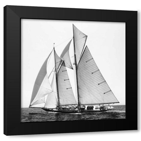 Adrift II Black Modern Wood Framed Art Print with Double Matting by Llovet, Jorge