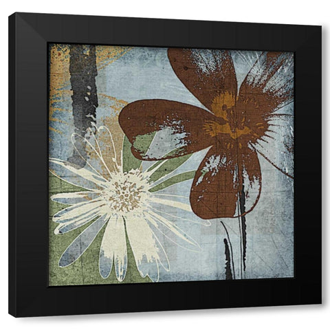 Bouquet DAmour Black Modern Wood Framed Art Print with Double Matting by Lacie, Robert