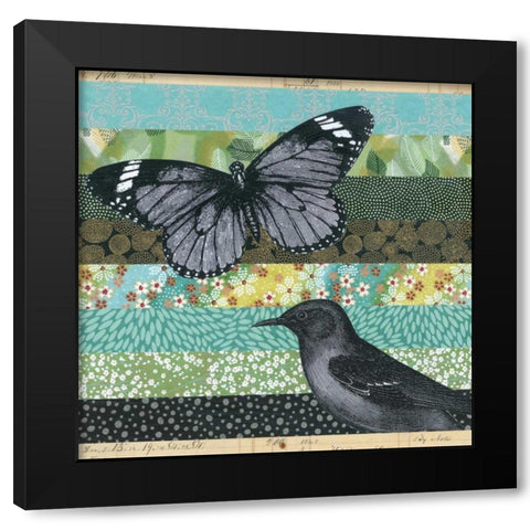 Bookplate II Black Modern Wood Framed Art Print with Double Matting by Mueller, Andrea