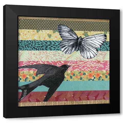 Bookplate IV Black Modern Wood Framed Art Print with Double Matting by Mueller, Andrea