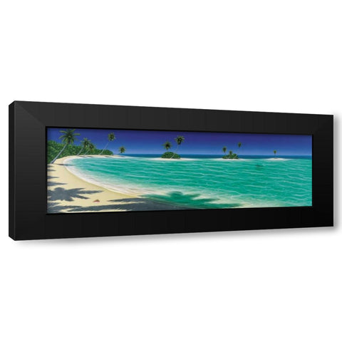 Island Hopping Black Modern Wood Framed Art Print with Double Matting by Mackin, Dan