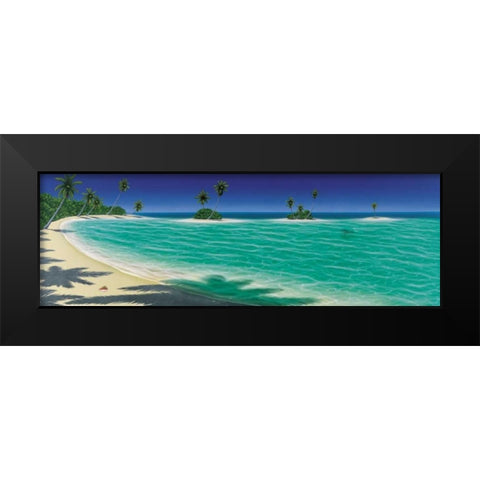 Island Hopping Black Modern Wood Framed Art Print by Mackin, Dan