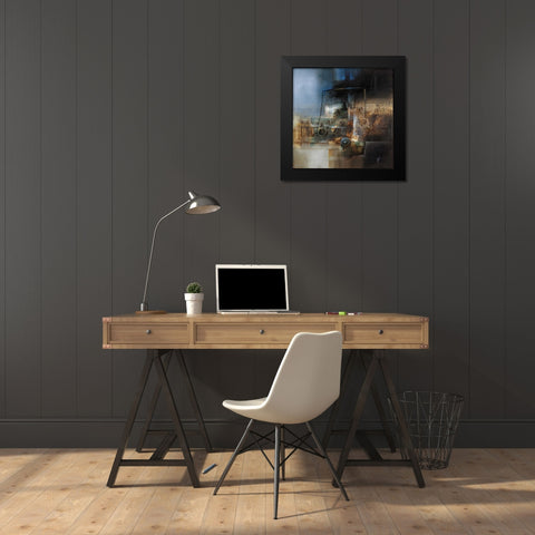 Memory Black Modern Wood Framed Art Print by Minestrini, Fausto