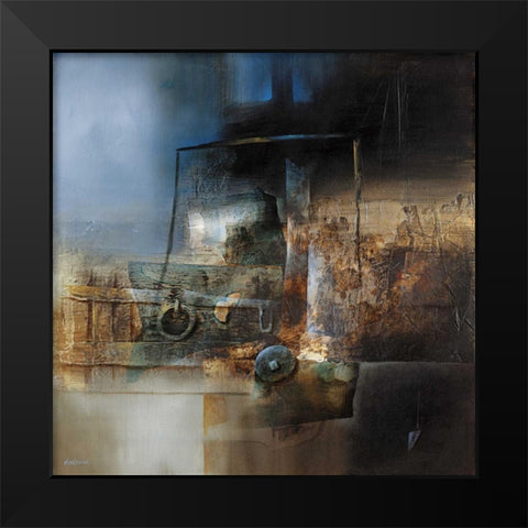Memory Black Modern Wood Framed Art Print by Minestrini, Fausto