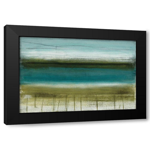 Shoreline Horizons Black Modern Wood Framed Art Print by McAlpine, Heather