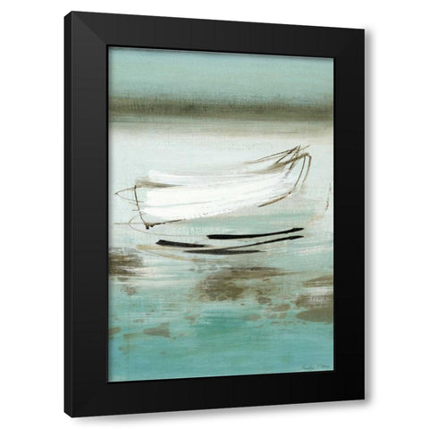 Canoe Black Modern Wood Framed Art Print with Double Matting by McAlpine, Heather
