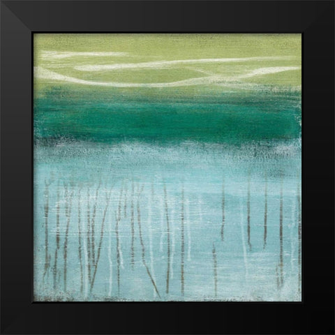 Shoreline Memories I Black Modern Wood Framed Art Print by McAlpine, Heather