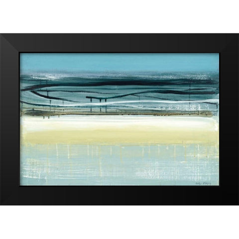 Seascape Black Modern Wood Framed Art Print by McAlpine, Heather