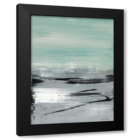 Beach I Black Modern Wood Framed Art Print with Double Matting by McAlpine, Heather