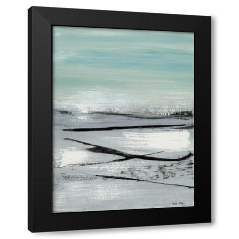 Beach II Black Modern Wood Framed Art Print with Double Matting by McAlpine, Heather