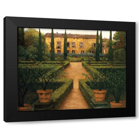 Garden Manor Black Modern Wood Framed Art Print by Masdeu, Montserrat
